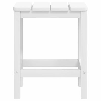 Adirondack puutarhatuoli jalkatuella ja pöydällä HDPE valkoinen