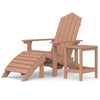 Adirondack puutarhatuoli jalkatuella ja pöydällä HDPE ruskea