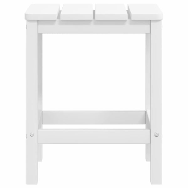 Valkoinen adirondack puutarhatuolit jalkatuilla/pöydällä Jenut (hdpe)