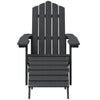 Adirondack puutarhatuolit jalkatuilla/pöydällä HDPE antrasiitti