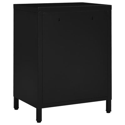 Yöpöydät 2 kpl musta 40x30x54,5 cm teräs ja lasi