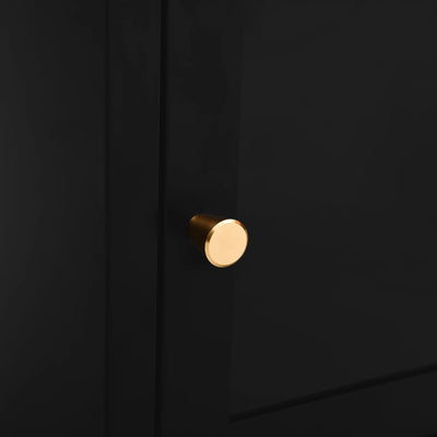 Musta yöpöydät Molidul 40x30x54,5cm (2 kpl, teräs ja lasi)