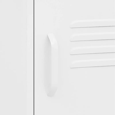 Valkoinen yöpöydät Jugariu 35x35x51cm (2 kpl, teräs)