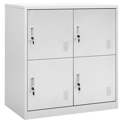 Pukukaapit 2 kpl vaaleanharmaa 90x45x92,5 cm teräs