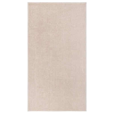Lyhytnukkainen matto 80x150 cm tumma beige
