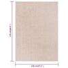 Lyhytnukkainen matto 120x170 cm tumma beige