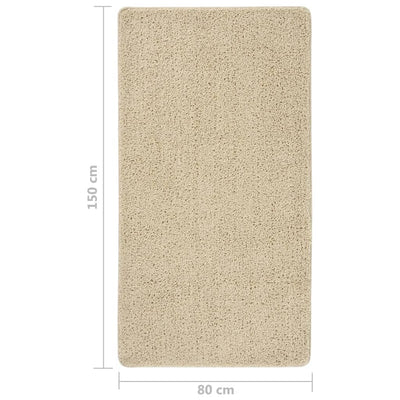 Pörrömatto kerma 80x150 cm liukumaton