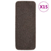 Liukumattomat porrasmatot 15 kpl 60x25 cm ruskea suorakaide