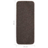 Liukumattomat porrasmatot 15 kpl 60x25 cm ruskea suorakaide