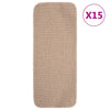 Liukumattomat porrasmatot 15 kpl 60x25 cm beige suorakaide