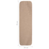 Liukumattomat porrasmatot 15 kpl 75x20 cm beige suorakaide
