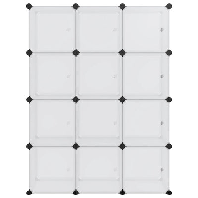 Läpinäkyvä säilytyslokero Aria 12 kuutiolla ja ovilla (pp)