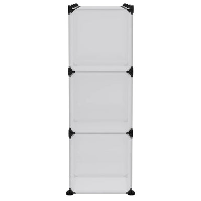 Läpinäkyvä säilytyslokero Aria 9 kuutiolla ja ovilla (pp)