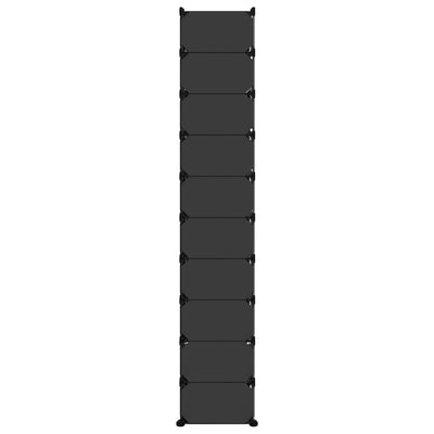 Kenkäteline musta 44x32x174 cm PP