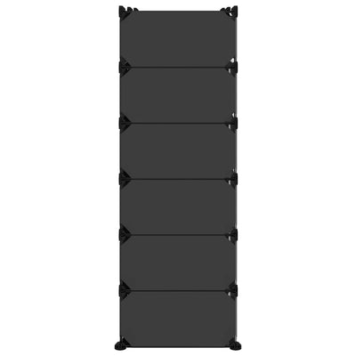 Kenkäteline musta 94,5x36,5x106 cm PP