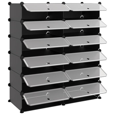 Kenkäteline musta 94,5x36,5x106 cm PP