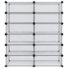 Kenkäteline läpinäkyvä 94,5x36,5x106 cm PP