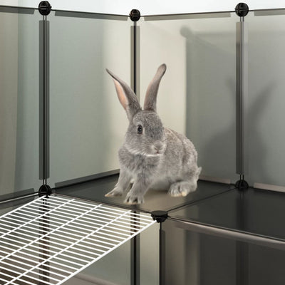 Musta pieneläinhäkki Gebrie 143x107x93cm (pp ja teräs)