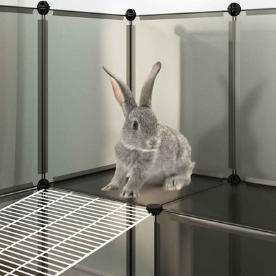 Musta pieneläinhäkki Gebrie 143x107x93cm (pp ja teräs)