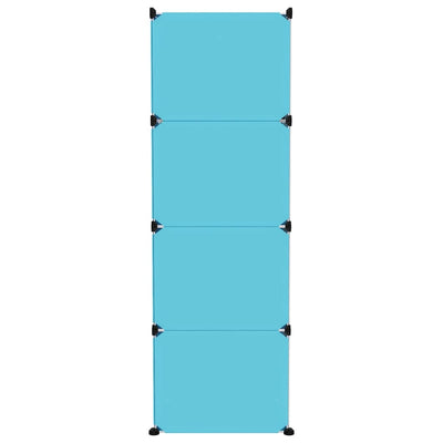 Sininen säilytyskaappi lapsille Coneliu 12 kuutiolla (pp)