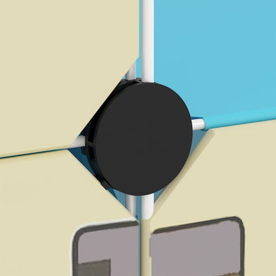 Sininen säilytyskaappi lapsille Coneliu 8 kuutiolla (pp)