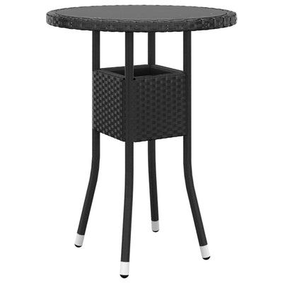 3-osainen Bistrosarja polyrottinki ja karkaistu lasi musta
