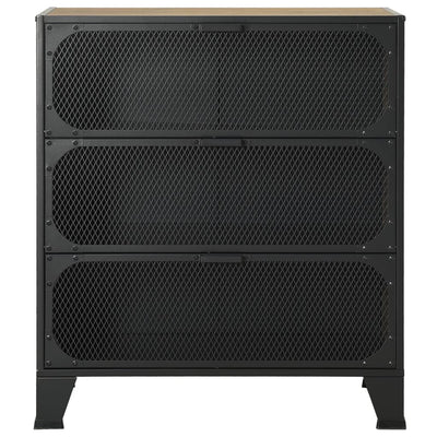 Säilytyskaapit 2kpl rustiikkinen ruskea 72x36x82 cm metalli/MDF
