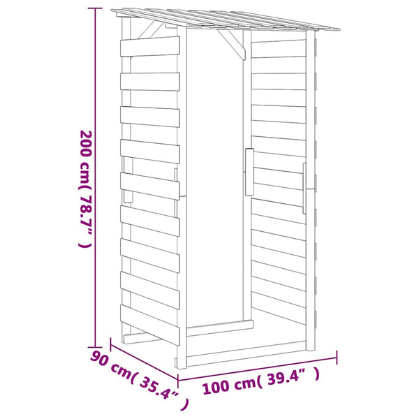 Pergolat katoilla 3 kpl 100x90x200 cm kyllästetty mänty