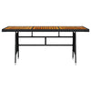 Musta puutarhapöytä Mocanu 160x70x72cm (polyrottinki ja akaasiapuu)