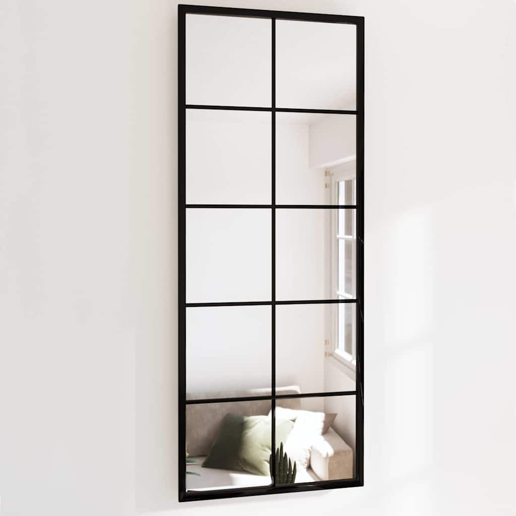 Puggioli mustat seinäpeilit 100x40cm (2 kpl metalli)