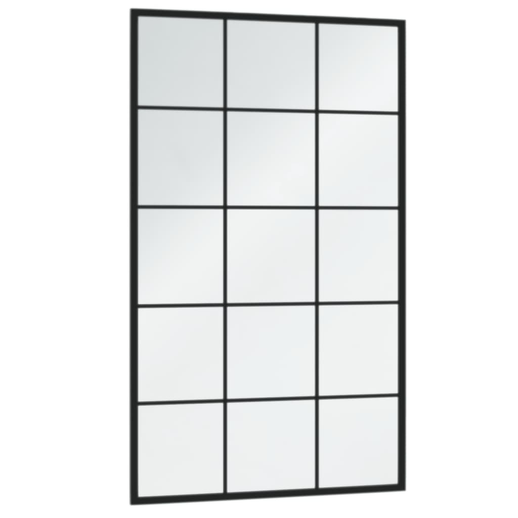 Puggioli mustat seinäpeilit 100x60cm (3 kpl metalli)