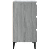 Yöpöydät metallijaloilla 2 kpl harmaa Sonoma 40x35x69 cm