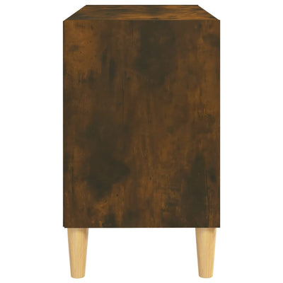 TV-taso täyspuiset jalat savutammi 69,5x30x50 cm