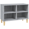 TV-taso täyspuiset jalat harmaa Sonoma 69,5x30x50 cm