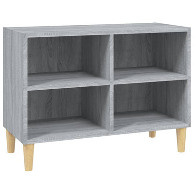 TV-taso täyspuiset jalat harmaa Sonoma 69,5x30x50 cm