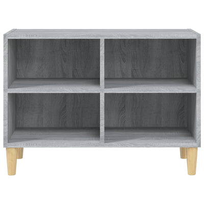 TV-taso täyspuiset jalat harmaa Sonoma 69,5x30x50 cm