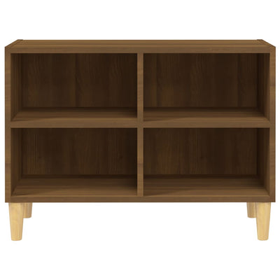 TV-taso täyspuiset jalat ruskea tammi 69,5x30x50 cm