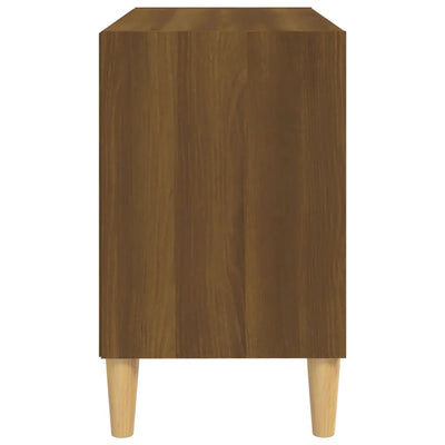 TV-taso täyspuiset jalat ruskea tammi 69,5x30x50 cm