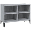 TV-taso metallijaloilla harmaa Sonoma 69,5x30x50 cm