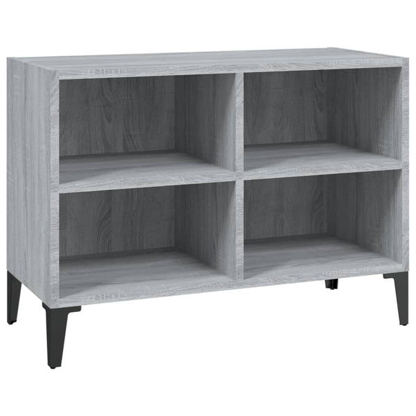 TV-taso metallijaloilla harmaa Sonoma 69,5x30x50 cm
