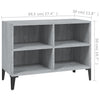TV-taso metallijaloilla harmaa Sonoma 69,5x30x50 cm