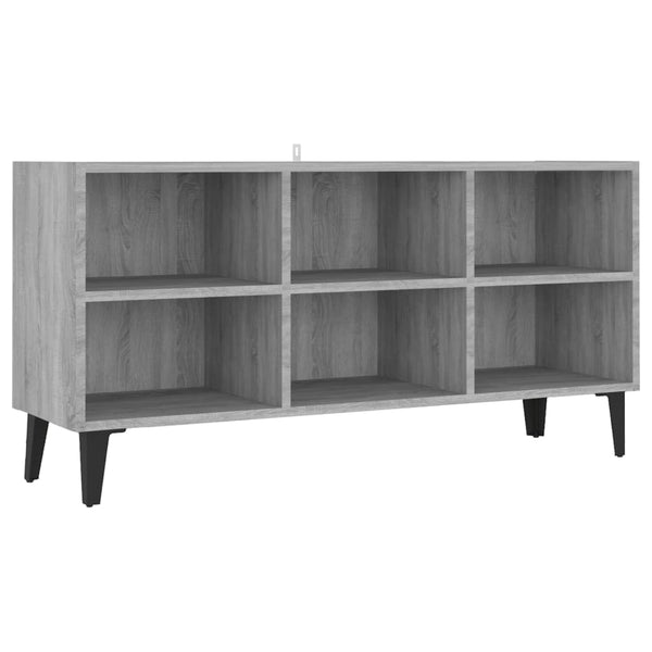 TV-taso metallijaloilla harmaa Sonoma 103,5x30x50 cm
