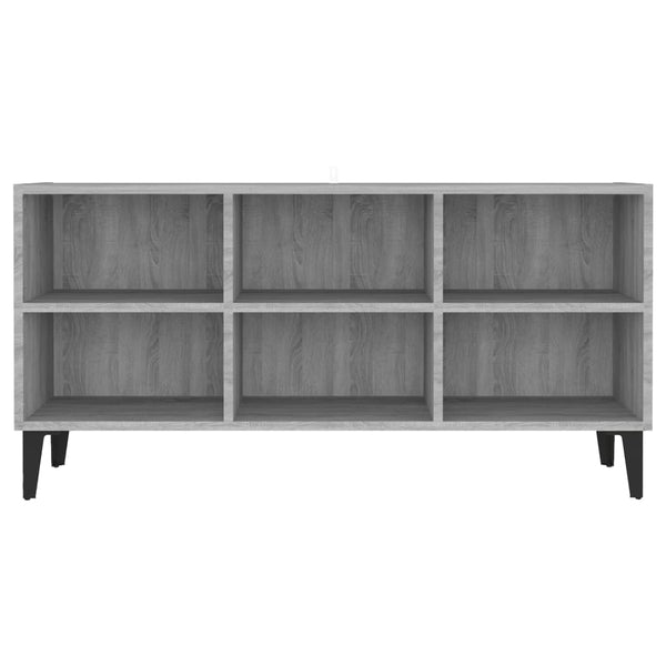 TV-taso metallijaloilla harmaa Sonoma 103,5x30x50 cm