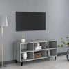 TV-taso metallijaloilla harmaa Sonoma 103,5x30x50 cm