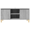 TV-taso täyspuiset jalat harmaa Sonoma 103,5x35x50 cm