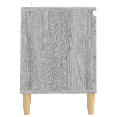 TV-taso täyspuiset jalat harmaa Sonoma 103,5x35x50 cm