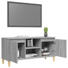 TV-taso täyspuiset jalat harmaa Sonoma 103,5x35x50 cm