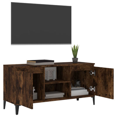 TV-taso metallijaloilla savutammi 103,5x35x50 cm