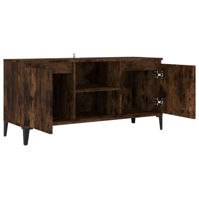 TV-taso metallijaloilla savutammi 103,5x35x50 cm