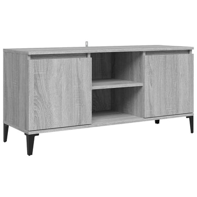 TV-taso metallijaloilla harmaa Sonoma 103,5x35x50 cm